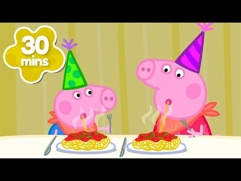 Delicious Spaghetti Birthday Meal! 🍝  | Peppa Pig Full Episodes | 2 Hours of Kids Cartoons