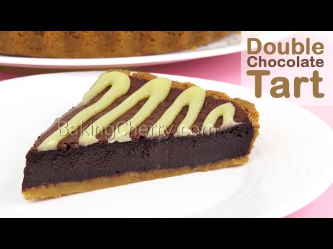 DOUBLE CHOCOLATE TART Recipe (Using a Blender) | DIY Yummy Dessert | Chocolate Pie | Baking Cherry