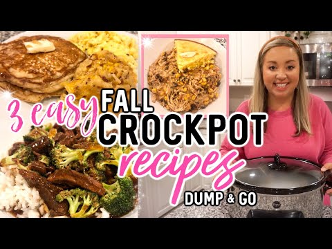 DUMP AND GO CROCKPOT RECIPES | EASY FALL SLOW COOKER MEALS | WHAT'S FOR DINNER | JESSICA O'DONOHUE