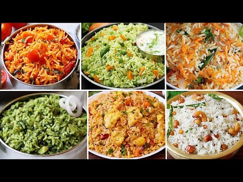 ఉదయం త్వరగా 10ని||ల్లో చేసుకునే 6 లంచ్ బాక్స్ రెసిపీస్😋6 Lunch Box Recipes👌 Lunch Box | Rice Recipes