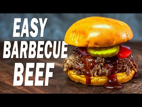 EASY BBQ Beef For Delicious Gameday BBQ Beef Sandwiches