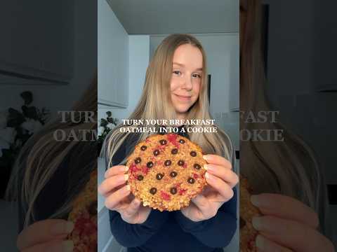 Easy Breakfast Idea: Healthy Oatmeal Cookie🤩 #healthyrecipes #breakfastideas #glutenfree