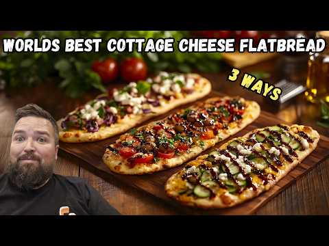 Easy Cottage Cheese Flatbread Recipe! Worlds Best | 3 ways MUST TRY!