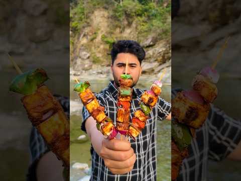 Easy evening snack veg barbecue || Jungle cooking veg barbecue