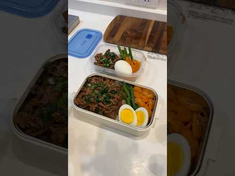 Easy & healthy 15-minute lunch for us #lunchbox #beef #bento