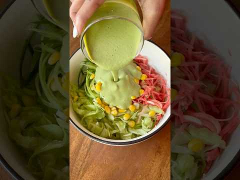 Easy High Protein Salad- Creamy Green Bowl #recipe #fitness #easyrecipe #food #weightloss #viral