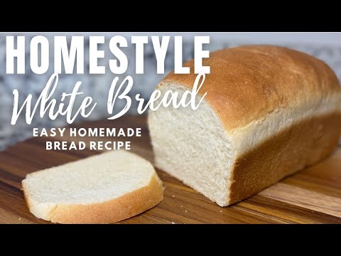 Easy Homemade Bread Recipe – Homestyle White Bread Made in KitchenAid Mixer – Beginner Bread