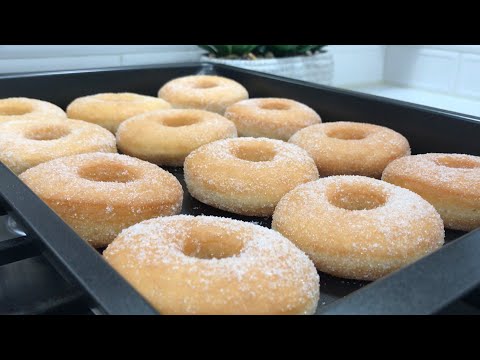 EASY HOMEMADE DOUGHNUTS | SOFT, FLUFFY & MOIST DOUGHNUTS RECIPE | EASY HOMEMADE SUGAR DONUTS RECIPE