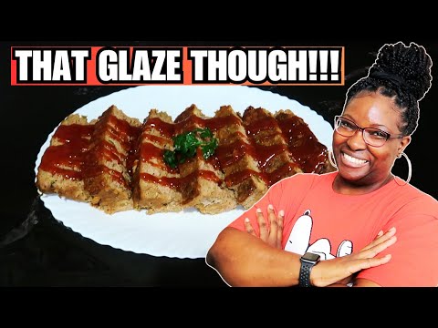 Easy Meatloaf Dinner Recipe with Candied Yams, Brussels Sprouts & Peach Dumplings