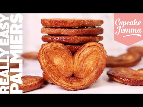 Easy Palmiers with Rough Puff Pastry Recipe | Cupcake Jemma
