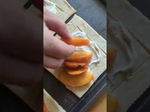 Easy Puff Pastry Peaches and Cream Danish
