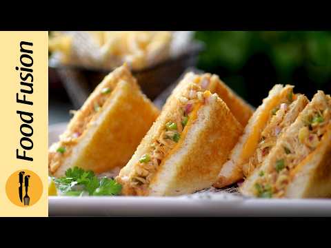 Easy Pulled Chicken Sandwich Recipe by Food Fusion