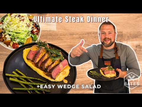 Easy Steak Dinner + My favorite wedge salad | The Ultimate Steak with Parm and Pepper Pan Sauce!