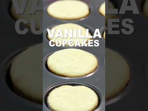 Easy Vanilla Cupcakes recipe #shorts