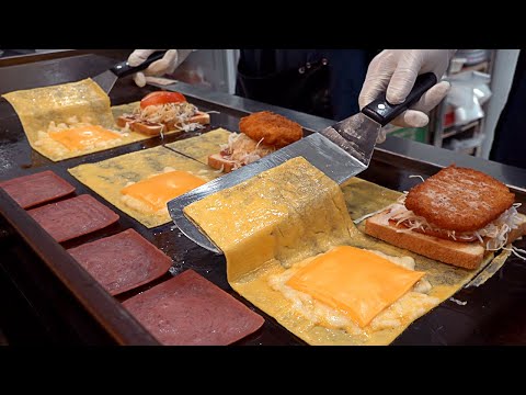 딱지토스트 So Creative! Amazing Folding Ham Cheese Egg Toast – Korean street food