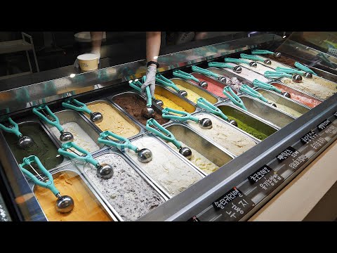 이탈리안 전통! 50가지맛 수제 생과일 젤라또 아이스크림 몰아보기 TOP3 / Italian gelato ice cream making / korean street food