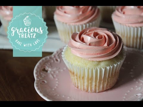 Eggless Moist Vanilla Cupcakes | Easy Buttercream Frosting