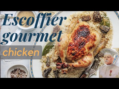 Elegant Escoffier-Inspired Christmas Feast: Pot Roasted Chicken with Champagne and Morel Mushrooms
