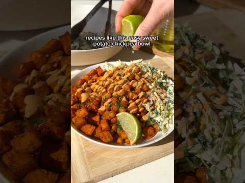 🍠 sweet potato chickpea bowl #recipe #easyrecipe #plantbased #plantbasedrecipe