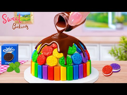 💗 Mini Rainbow Chocolate Cake 💗 Beautiful Miniature Rainbow Cake Decorating Ideas 💗 Sweet Baking 💗