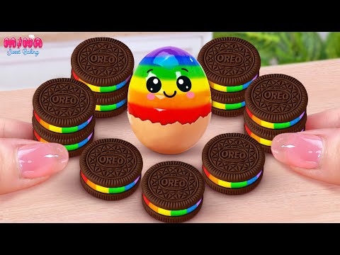 💙Best of Rainbow OREO Cake Recipe💙Sweet Miniature Chocolate Cake | Mina Sweet Baking