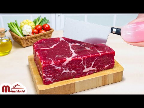 🥩 So Juicy Miniature Beef Steak Recipe | ASMR Cooking Mini Food