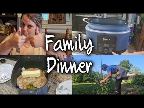 Family Dinner ~ A "Roasted" Chicken & Cheesy Potatoes