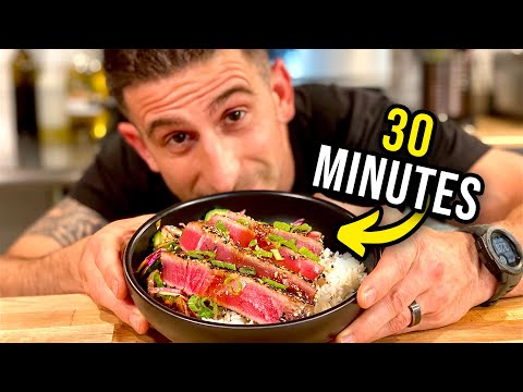 FAST & EASY Weeknight Meal | Seared Ahi Tuna Bowl