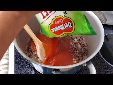 Filipino spaghetti dinner for my hubby