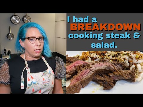 Flank Steak & Napa Salad. A delicious easy recipe that caused kitchen disaster. | Abigoliah Schamaun