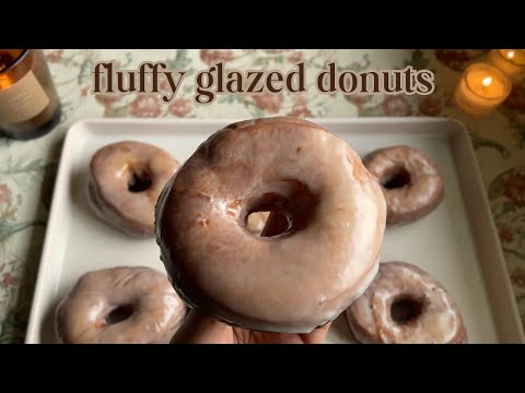 Fluffy Glazed Donuts ♡ Bake With Me