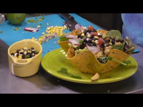 For the Love of Food: Episode 8 – Chicken Taco Salad with Black Bean and Corn Salad