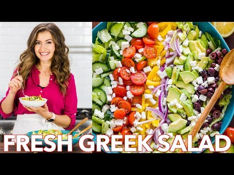 Fresh  & Healthy Greek Salad Recipe + Easy Dressing –  Natasha's Kitchen