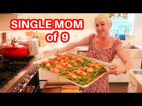 GIGANTIC MEAL PREP Marathon LARGE Family of 10! HUGE Homemade Dinners, Scratch Made Desserts, Sides!