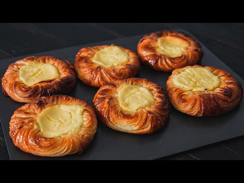 Glossy Cream Cheese Danish [Hand Laminated Pastry]