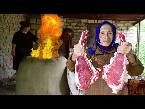 GRANDMA'S UNUSUAL BEEF STEAK RECIPE | RURAL VLOG