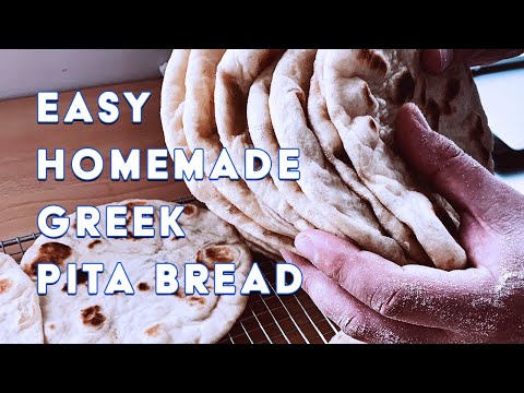 Greek Pita Bread Made at Home – Grilled Flatbread for Dips, Gyros, Shawarma, Doner & Souvlaki