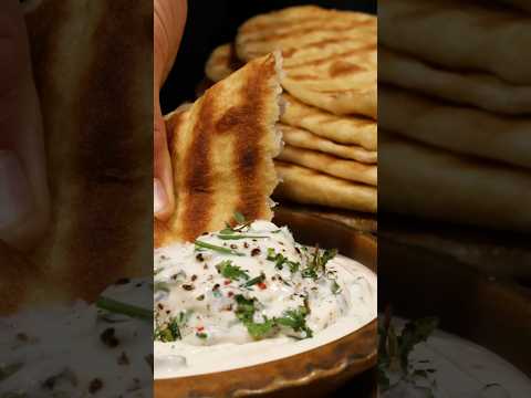 Greek Pita Bread (Recipe in Comments ⬇️) #food #pita #greekfood #recipe