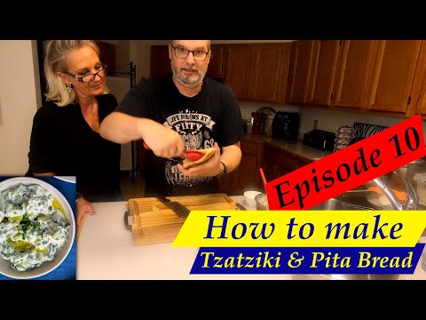 Greek Tzatziki with Pita Bread (and Ouzo)