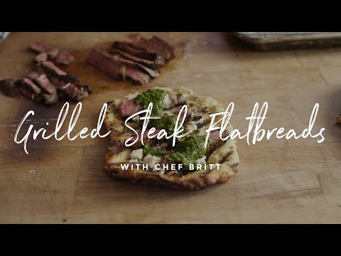 Grilled Steak Flatbreads on the Napoleon Gas Grill | Learn to Make Zhoug: A Yemeni Cilantro Sauce