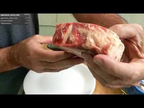 Grilling a nice thick Ribeye Steak! #1