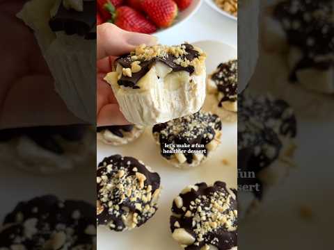 Healthier Dessert Idea: Frozen Yogurt Bites😍 #healthydesserts #healthyrecipes #easyrecipes