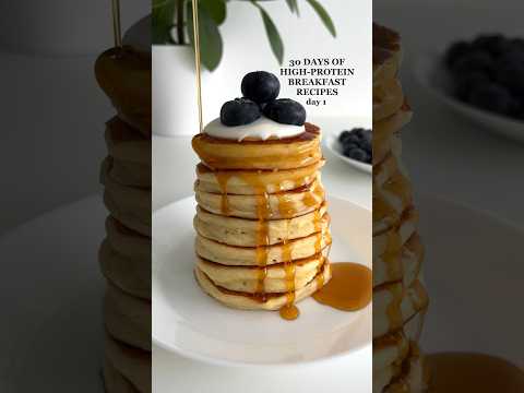 High-protein Breakfast Idea: Fluffy Pancakes🤩 #highprotein #healthyrecipes #glutenfree