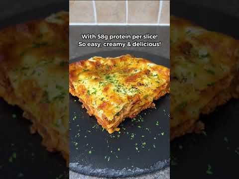 High Protein Lasagna! Low Calorie & great for Meal Prep #lasagna #recipe #fitness #foodie #shorts