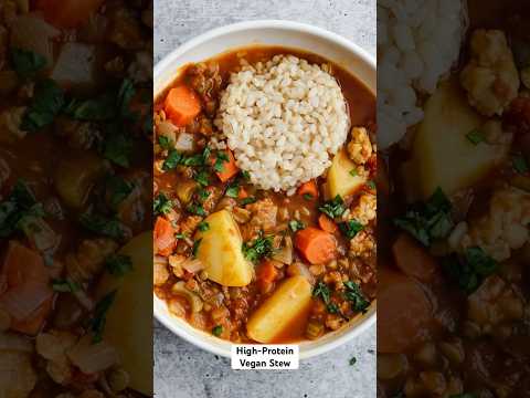 HIGH-PROTEIN, LOW-CALORIE VEGAN SUPER STEW. High iron, excellent for gut health. Eat this every week