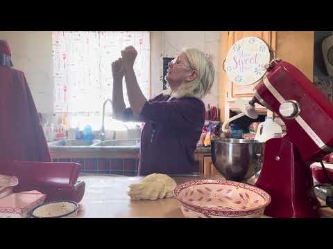 Homemade glazed donuts and donut balls