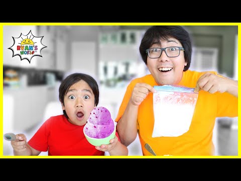 Homemade Ice Cream in a bag Kids easy DIY Science Experiments
