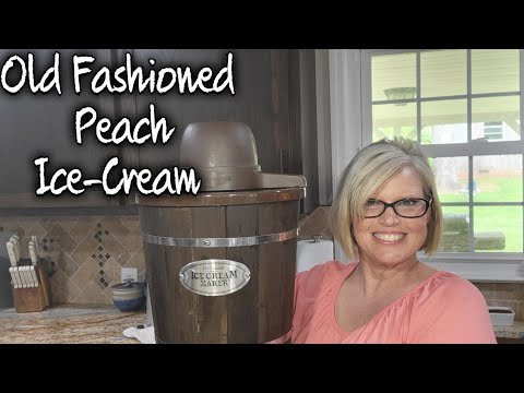 Homemade Old Fashioned Peach Ice-Cream