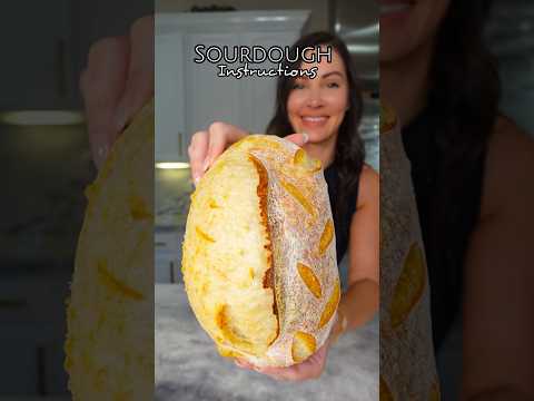 Homemade Sourdough Bread Recipe and Instructions #sourdough #sourdoughrecipe #baking