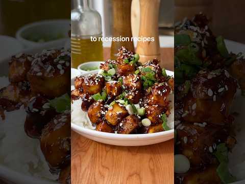 honey garlic tofu #shorts #recipe